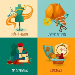 دانلود وکتور لایه باز موضوع خیاطی