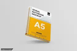 دانلود موکاپ کتاب با صحافی سیمی