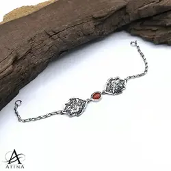 دستبند نقره خلوت دل - گالری جواهرات نقره آتنا