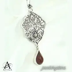 گردنبند نقره طرح دلگشا - گالری جواهرات نقره آتنا