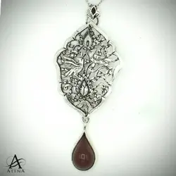 گردنبند نقره طرح دلگشا - گالری جواهرات نقره آتنا