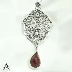 گردنبند نقره طرح دلگشا - گالری جواهرات نقره آتنا