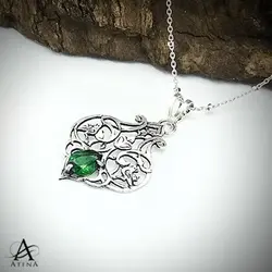 گردنبند نقره طرح دلیار - گالری جواهرات نقره آتنا