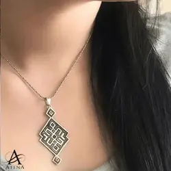 گردنبند نقره طرح سودا - گالری جواهرات نقره آتنا
