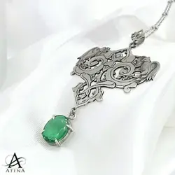 گردنبند نقره جانان - گالری جواهرات نقره آتنا