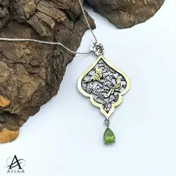 گردنبند نقره طرح بهانه - گالری جواهرات نقره آتنا