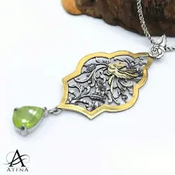 گردنبند نقره طرح صنما - گالری جواهرات نقره آتنا