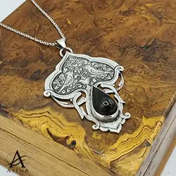 گردنبند نقره طرح گلشن - گالری جواهرات نقره آتنا