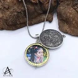 گردنبند نقره طرح یاد و خاطره - گالری جواهرات نقره آتنا