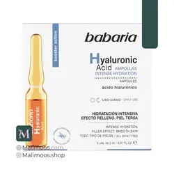 ویال آبرسان صورت هیالورونیک اسید باباریا Babaria تعداد 5 عددی