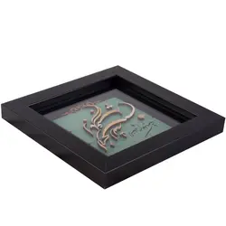 قاب معرق فیروزه ای 30*30 طرح خوشنویسی ابا عبدالله الحسین