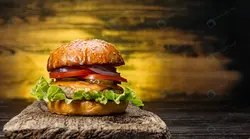 تصویر استوک رایگان همبرگر خانگی - مرجع دانلود فایلهای دیجیتالی