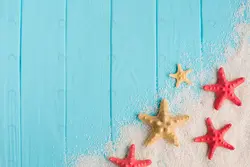 تصویر استوک شن ساحل و ستاره دریایی - مرجع دانلود فایلهای دیجیتالی