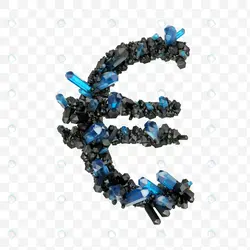 نماد یورو (€) به شکل کریستال با فرمت فتوشاپ - مرجع دانلود فایلهای دیجیتالی