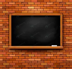 تخته سیاه با گچ روی دیوار آجری - مرجع دانلود فایلهای دیجیتالی