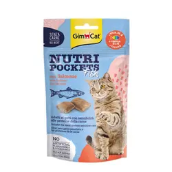 تشویقی مغزدار گربه با سالمون جیم کت GimCat Nutri Pockets