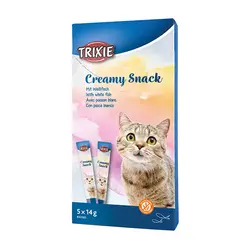 بستنی گربه با ماهی سفید و تن تریکسی Trixie Creamy Snack