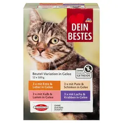 پوچ گربه ژله ای دین بستس با 4 طعم متفاوت – DM Dein Bestes