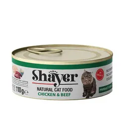 کنسرو گربه شایر با طعم مرغ و گوشت  Shayer Chicken &amp; Beef