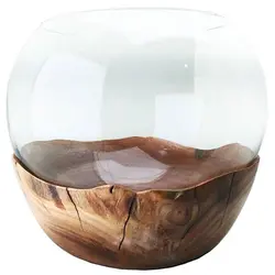 تنگ ماهی با پایه چوبی دست ساز وود سنس -  wood sense ws-z200