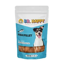 تشویقی فیله ماهی دکتر هپی ویژه سگ  Dr.Happy Fish Fillet