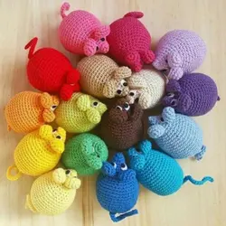 عروسک بافتنی حیوانات خانگی به شکل موش کوچک