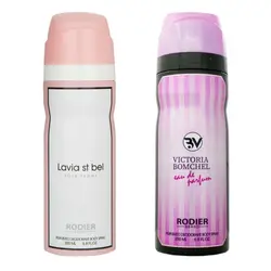 اسپری بدن زنانه رودیر مدل VL مجموعه 2 عددی - فروشگاه عطر و ادکلن رایحه