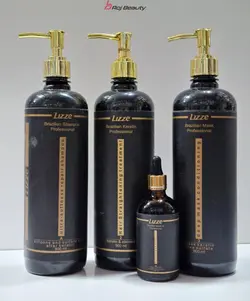 پک کامل کراتین لیز LIzze  برزیل درحجم 2800میلی لیتر  شامپو پروتئین + کراتین+ماسک+روغن آرگان