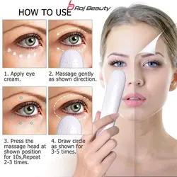 ماساژور چشم گرم EMS ماساژور لرزش میکرو جریان چشم از بین بردن کیسه های دور چشم پف کرده حلقه های تیره دور چشم ضد پیری سفت کننده پوست چشم