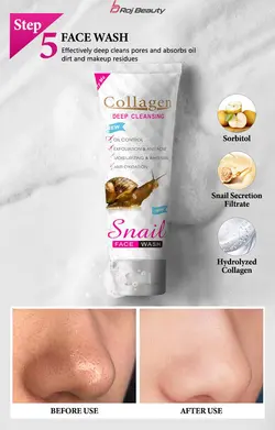 ست 5تکیه مراقبت از پوست صورت کلاژن حلزون