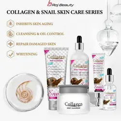 ست 5تکیه مراقبت از پوست صورت کلاژن حلزون