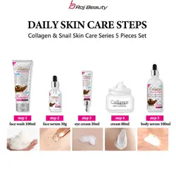 ست 5تکیه مراقبت از پوست صورت کلاژن حلزون