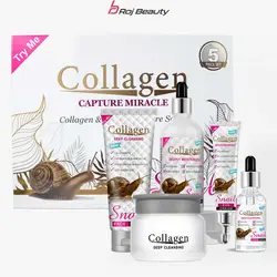 ست 5تکیه مراقبت از پوست صورت کلاژن حلزون