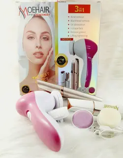 پک اورجینال مراقبت از پوست Moehair Beauty 3IN1. ماساژور صورت موکن صورت وبدن فلاوز