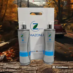 پک شامپو وماسک آمازون لیس برزیلی فری سولفات با عصاره نعنا و سیر و کاکائو درحجم2000میلی لیتر