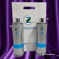 پک شامپو وماسک آمازون لیس برزیلی فری سولفات با عصاره نعنا و سیر و کاکائو درحجم2000میلی لیتر