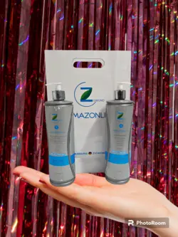 پک شامپو وماسک آمازون لیس برزیلی فری سولفات با عصاره نعنا و سیر و کاکائو درحجم2000میلی لیتر