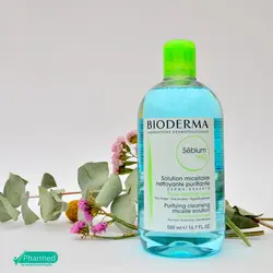 میسلار واتر پوست چرب و مختلط Sebium H2O بایودرما 500ml