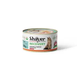 کنسرو غذای گربه شایر ریکاوری طعم مرغ و کدو حلوایی وزن 200 گرم