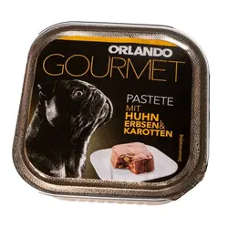 کنسرو سگ گورمت مدل گوشت مرغ و نخود وزن 150 گرم