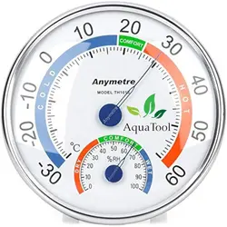 دماسنج و رطوبت سنج محیطی عقربه ای anymetre🇮🇷قیمت ۳۴۰,۰۰۰ تومان|آکواتول