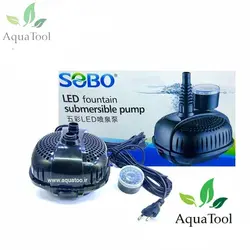 آکواتول|واتر پمپ آبنما با 4 نازل فواره WP-18E سوبو بهمراه ال ای دی|قیمت ۵۹۳,۰۰۰&nbsp;تومان