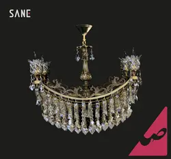 لوستر آویز سانتی برنجی کد 13552