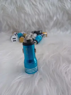 شارژر فندکی بدنه فلزی با خروجی 2 پورت USB