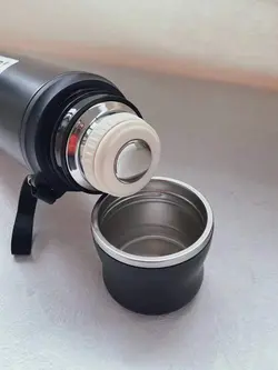 فلاسک سرد و گرم استیل کوهنوردی و طبیعت گردی و مسافرتی یک لیتری همراه با لیوان برند good vacum