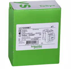 کنتاکتور اشنایدر9 آمپر 220 ولت کدLC1D09M7