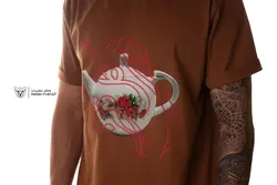 قوری گل قرمزی