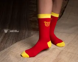 جوراب ساده (قرمز زرد)