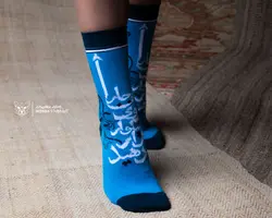 جوراب طرح دار پاچه تو جوراب