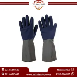 دستکش ایمنی ضد مواد دو رنگ استاد کار